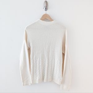 Banana Republic Cream Knit Sweater Wool Blend Size Small